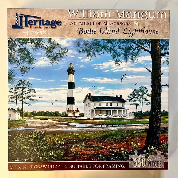 Heritage Puzzle 'Bodie Island Lighthouse' 550-Piece Jigsaw puzzle - Picture 1 of 2